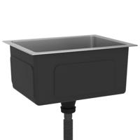 Gootsteen met afvoer handgemaakt roestvrij staal - thumbnail