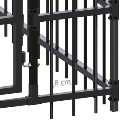Hondenkennel met dak 7,37 m² staal