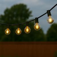 Solar lichtslinger chain met 30 warm witte led filament lampen - thumbnail