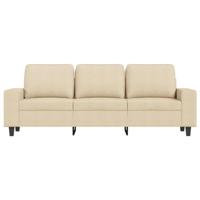 Driezitsbank 180 cm stof crmekleurig - thumbnail