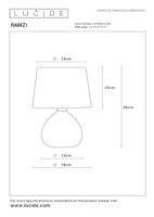 Lucide RAMZI - Tafellamp - Ø 18 cm - 1xE14 - Beige - thumbnail