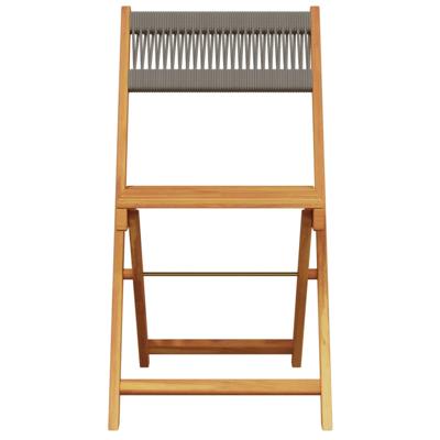 Tuinstoelen 4 st inklapbaar massief acaciahout grijs