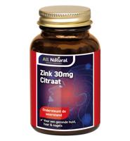 All Natural Zink Citraat 30mg Tabletten - thumbnail