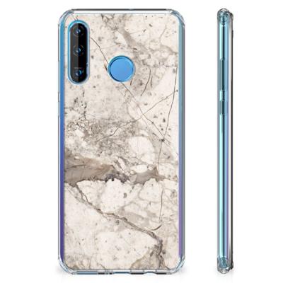 Huawei P30 Lite Anti-Shock Hoesje Marmer Beige Huawei P30 Lite Anti-Shock Hoesje Marmer Beige