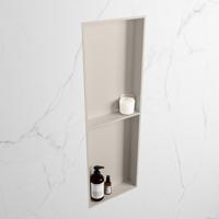 MONDIAZ EASY Nis 149,5x29,5cm in solid surface kleur Linen | Linen. 2 vakken geschikt voor in- of opbouw - thumbnail