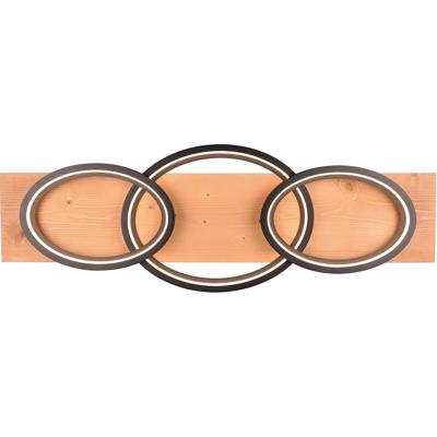 Dimbare LED Plafondlamp 40W Warm Wit 3000K - Mat Zwart Metaal