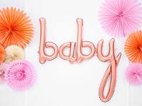 PartyDeko Folieballon Baby Roségoud (73cm) - thumbnail