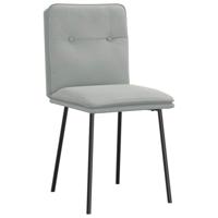 Eetkamerstoelen 2 st fluweel lichtgrijs - thumbnail