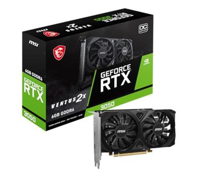 Grafische kaart - MSI - VENTUS GeForce RTX 3050 2X E 6G OC NVIDIA 6 GB GDDR6 - thumbnail
