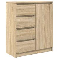 Dressoir met lades 71x35x84 cm spaanplaat sonoma eikenkleurig - thumbnail