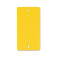 PVC labels 64x118mm geel2xgat ronde hoek - thumbnail