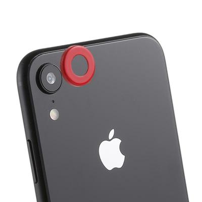 Achterzijde camera lens bescherming ring cover met uitwerp PIN voor iPhone XR (rood)