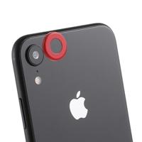 Achterzijde camera lens bescherming ring cover met uitwerp PIN voor iPhone XR (rood) - thumbnail