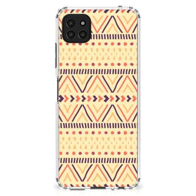 Samsung Galaxy A22 5G Doorzichtige Silicone Hoesje Aztec Yellow Samsung Galaxy A22 5G Doorzichtige Silicone Hoesje Aztec Yellow