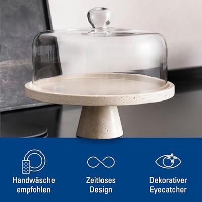 VILLEROY & BOCH - Manufacture Travertine - Taartschotel op voet 28cm VILLEROY & BOCH - Manufacture Travertine - Taartschotel op voet 28cm
