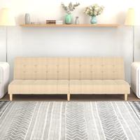 Slaapbank 2-zits stof crmekleurig - thumbnail