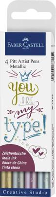 Handlettering Pitt Artist Pen Metallic set 4-delig 167304