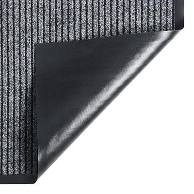 VidaXL Deurmat 80x120 cm gestreept grijs