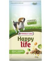3 KG Happy life adult chicken diner hondenvoer - thumbnail