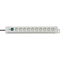 Brennenstuhl 1955500100 Stekkerdoos met schakelaar 10-voudig Lichtgrijs Randaarde stekker 1 stuk(s) - thumbnail