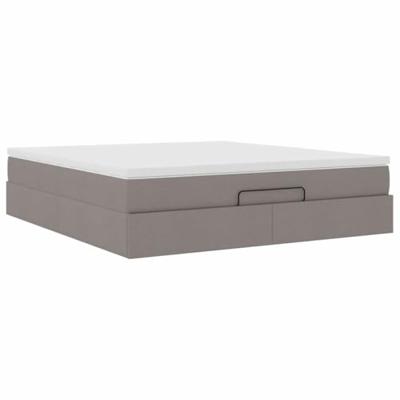 Ottoman bed met matras 180x200cm stof taupe