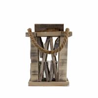 Windlicht van Hout (26 x 16 cm) - thumbnail