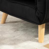 HOMCOM Slaapstoel (Breedte 94 cm, Antraciet) - thumbnail