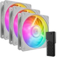Cooler Master mobius 120p argb 120x120x25 case fans (wit, 3 stuks, 120 x 120 x 25 mm, pwm) - thumbnail