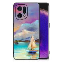 Kleurrijke Telefoonhoesje OPPO Find X5 Boat - thumbnail