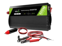 EcoLine - Omvormer 24V Naar 220V/230V sigarettenaansteker - 600w Vermogen 1200w piek - Gemodificeerde Sinus - Spanningomvormer - vrachtwagenlader - stopcontact - thumbnail
