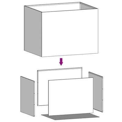 Plantenbak 62x47x46 cm staal olijfgroen
