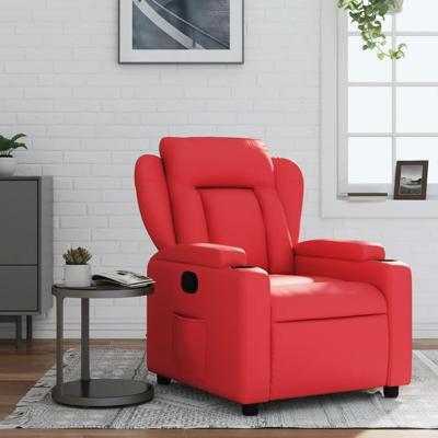Fauteuil verstelbaar kunstleer rood Fauteuil verstelbaar kunstleer rood