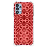 Samsung Galaxy A13 (4G) Doorzichtige Silicone Hoesje Batik Rood - thumbnail