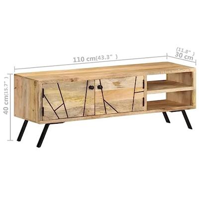 Tv-meubel 110x30x40 cm massief mangohout