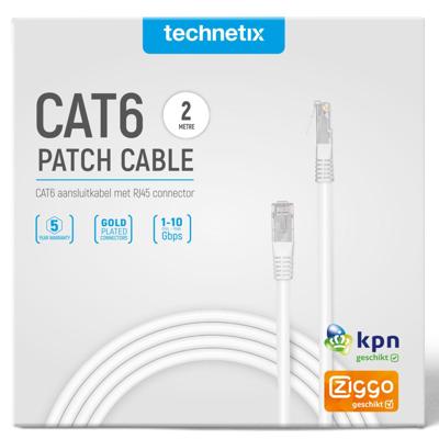 Technetix Patchkabel UTP CAT6 2m wit - 2077000