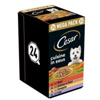 Cesar Cuisine in saus multipack natvoer hond alukuipjes (150 g) 1 verpakking (24 x 150 g) - thumbnail
