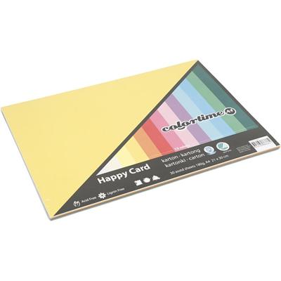 Creativ Company Lentekarton, a4, vel 210x297 mm, 180 gr, diverse kleuren, 30 div vellen/ 1 doos