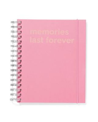 HEMA Fotoboek insteeketui met spiraal 22x17.5 roze