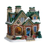 Lemax pine peak retreat verlicht kersthuisje Vail Village 2019 - thumbnail