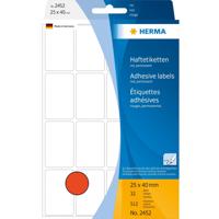 Etiket herma 2452 25x40mm rood 512st - thumbnail