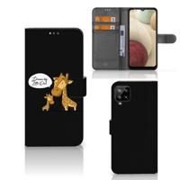 Samsung Galaxy A12 Leuk Hoesje Giraffe - thumbnail