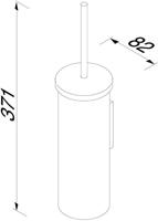 Toiletborstel met Houder Geesa Nemox Wand Geborsteld Zwart Geesa - thumbnail