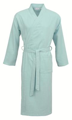 Carl Ross Carl Ross Unisex Badjas Kimono 38100 Ocean blue/Offwhite M