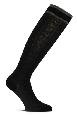 Marcmarcs dames kniekous - Courtney - Hoge beige katoenen dames sokken