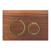 Bedieningsplaat Geberit Sigma 50 Round voor 2-toets Spoeling Messing Goud / Amerikaans noten - thumbnail