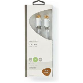 Nedis Satelliet- en Antennekabel | F-Male naar F-Male | 1 m | Wit | 1 stuks - CSBW41000WT10 CSBW41000WT10 Nedis Satelliet- en Antennekabel | F-Male naar F-Male | 1 m | Wit | 1 stuks - CSBW41000WT10 CSBW41000WT10