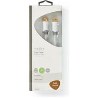 Nedis CSBW41000WT10 Satelliet- & Antennekabel F Male - F Male 1,0 M Wit - thumbnail