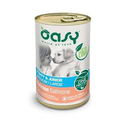 OASY One Protein Puppy & Junior Medium/Large Salmon - natvoer voor honden - 400g