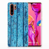 Huawei P30 Pro | Bumper Hoesje | Wood Blue - thumbnail