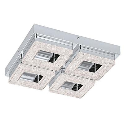 Eglo Led plafondlampFradelo 3000K - 4x4w - 28cm chroom met kristal - 95657
